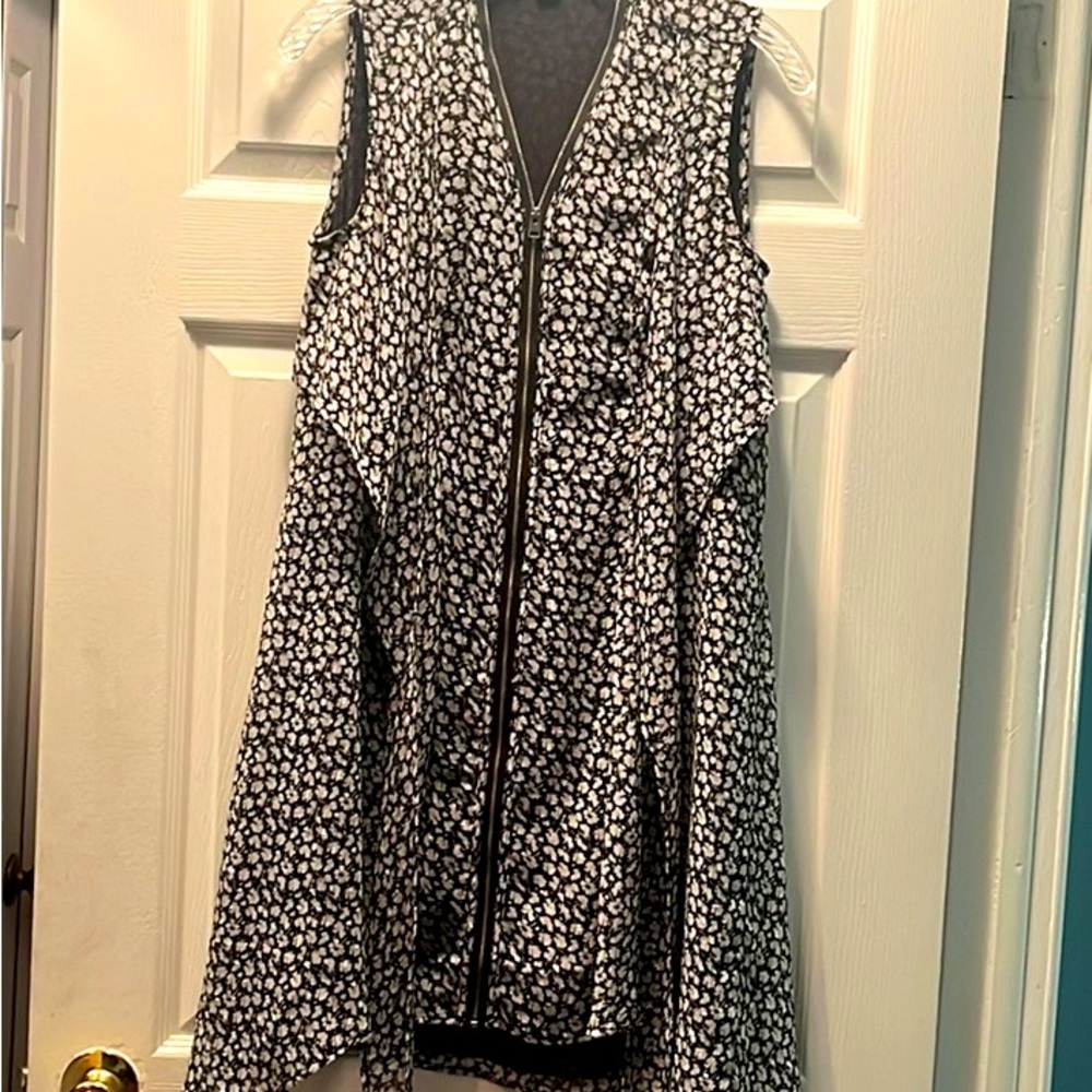 All Saints floral zip up dress